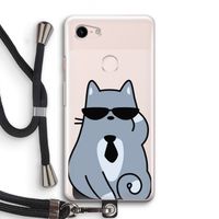 Cool cat: Pixel 3 Transparant Hoesje met koord
