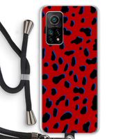 Red Leopard: Xiaomi Mi 10T 5G Transparant Hoesje met koord
