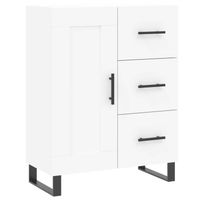 The Living Store Dressoir - 69.5 x 34 x 90 cm - wit bewerkt hout/metaal - thumbnail