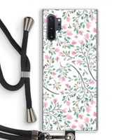 Sierlijke bloemen: Samsung Galaxy Note 10 Plus Transparant Hoesje met koord