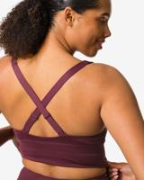 HEMA Damessportbeha lichte steun voorgevormd polyester uitneembare cups bordeauxrood (bordeauxrood)