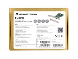 Conceptronic EMRICK08G interfacekaart/-adapter Intern USB 3.2 Gen 2 (3.1 Gen 2)