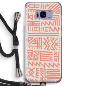 Marrakech Pink: Samsung Galaxy S8 Transparant Hoesje met koord