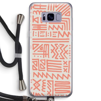 Marrakech Pink: Samsung Galaxy S8 Transparant Hoesje met koord