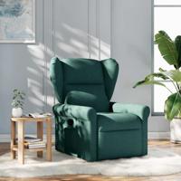 Fauteuil verstelbaar stof donkergroen