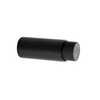 Mooi Deurbeslag Deurstopper RVS zwart voor wandmontage 60x22mm - thumbnail