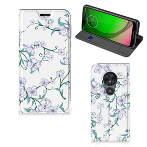 Motorola Moto G7 Play Uniek Smart Cover Blossom White