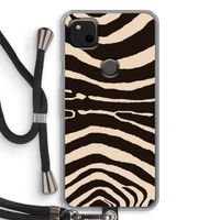 Arizona Zebra: Pixel 4a Transparant Hoesje met koord