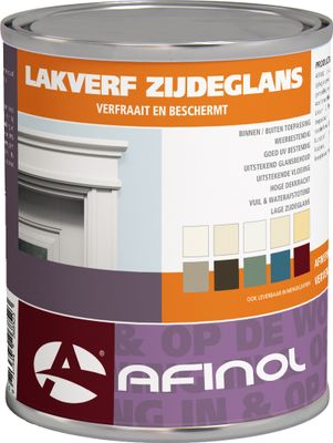 Afinol Zijdeglans Lakverf Standaard Wit (Witste kleur) 750 ml