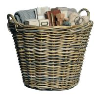 Mega Collections Opbergmand - D60 x H45 cm - rotan gevlochten - rieten aardappelmand