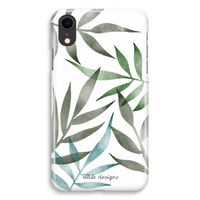 Tropical watercolor leaves: iPhone XR Volledig Geprint Hoesje