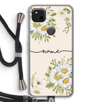 Daisies: Pixel 4a Transparant Hoesje met koord