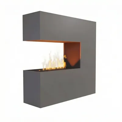 Glow Fire Schiller Grijs - OMC 600 | Vrijstaande Waterdamphaard - 120 cm x 120 cm x 38 cm Glow Fire Schiller Grijs - OMC 600 | Vrijstaande Waterdamphaard - 120 cm x 120 cm x 38 cm