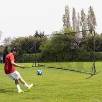 372,5 x 182,5 cm Voetbalnet Voetbaluitrusting met Weerbestendig Net Draagtas en 6 Grondspikes Trainingsnet voor Speeltuin