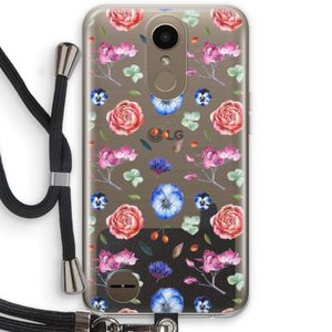 Bloemetjes: LG K10 (2017) Transparant Hoesje met koord