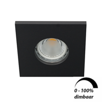 Camilla LED spot GU10 6Watt vierkant ZWART IP65 dimbaar