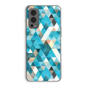 Gekleurde driehoekjes blauw: OnePlus Nord 2 5G Transparant Hoesje