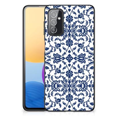 Samsung Galaxy M52 Bloemen Hoesje Flower Blue