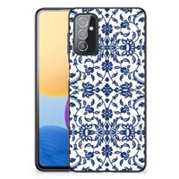 Samsung Galaxy M52 Bloemen Hoesje Flower Blue