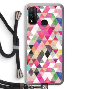 Gekleurde driehoekjes: Huawei P Smart (2020) Transparant Hoesje met koord