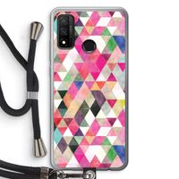 Gekleurde driehoekjes: Huawei P Smart (2020) Transparant Hoesje met koord