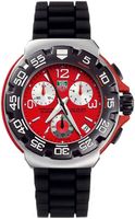 Horlogeband Tag Heuer CAC1112 Rubber Zwart 20mm