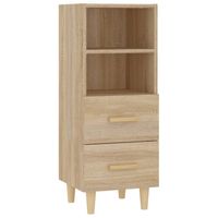 vidaXL Dressoir 34,5x34x90 cm bewerkt hout sonoma eikenkleurig - thumbnail