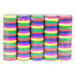 Serpentines - 5x rollen - gekleurd - papier - feestartikelen - brandvertragend