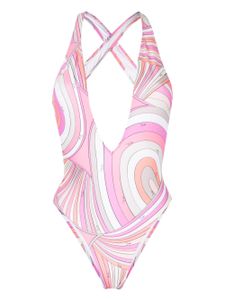 PUCCI maillot de bain imprimé à dos ouvert - Rose