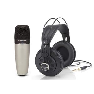 Samson C01/SR850 Set - C01 grootmembraan condensatormicrofoon en SR850 studio hoofdtelefoon