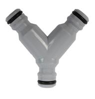 Y-vertakking met 3 nippels (pvc) op kaart - Talentools