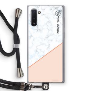 Marmer in stijl: Samsung Galaxy Note 10 Transparant Hoesje met koord