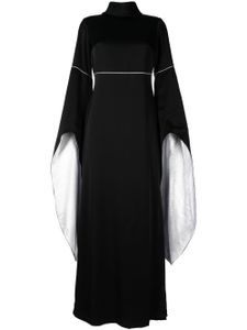 Baruni robe longue Elizabeth à design de cape - Noir