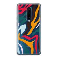 Colored Zebra: OnePlus 7 Pro Transparant Hoesje