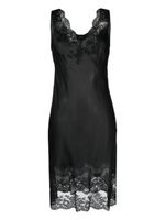 Carine Gilson robe-nuisette en dentelle de Calais-Caudry - Noir - thumbnail