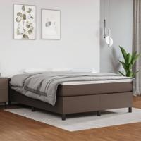 Boxspring bed kunstleer bruin 140x200 cm