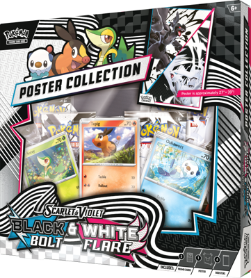 Pokémon TCG Black Bolt & White Flare Unova Poster Collection (2025)