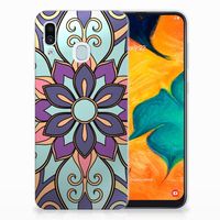 Samsung Galaxy A30 TPU Case Purple Flower