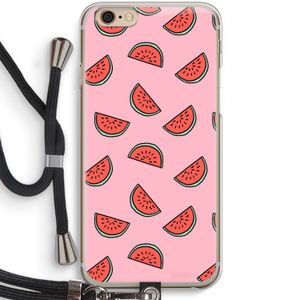Watermeloen: iPhone 6 / 6S Transparant Hoesje met koord
