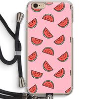 Watermeloen: iPhone 6 / 6S Transparant Hoesje met koord