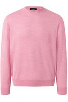 MAERZ Superwash Classic Fit Trui ronde hals roze, Effen