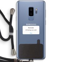 Reminder: Samsung Galaxy S9 Plus Transparant Hoesje met koord