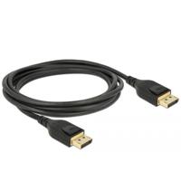 Delock 85663 DisplayPort-kabel DisplayPort Aansluitkabel DisplayPort-stekker 5 m Zwart Vergulde steekcontacten, Verdraaid, Afgeschermd (drievoudig), 4K UHD, 8K