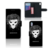 Telefoonhoesje met Naam Xiaomi Redmi 7A Skull Hair - thumbnail