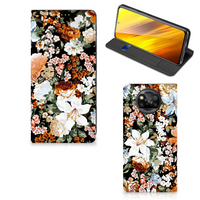 Smart Cover voor Xiaomi Poco X3 Pro | Poco X3 Dark Flowers