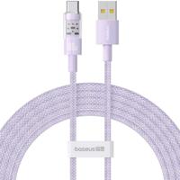 Baseus Gem USB A naar USB C snellaadkabel 2 m 100 W Paars