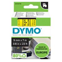 Labeltape Dymo LabelManager D1 polyester 9mm zwart op geel | 5 stuks