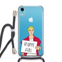 Gimme a call: iPhone XR Transparant Hoesje met koord