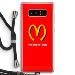 I'm lovin' you: Samsung Galaxy Note 8 Transparant Hoesje met koord