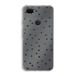Kleine kattenkopjes: Google Pixel 3a Transparant Hoesje